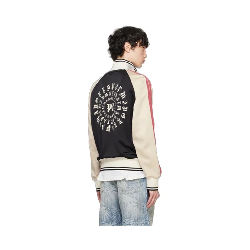 Monogram Embroidered High Neck Track Jacket