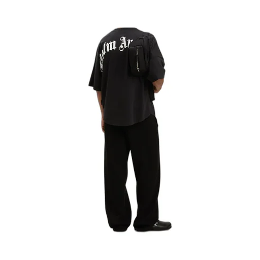 Curved-Logo Crewneck T-Shirt