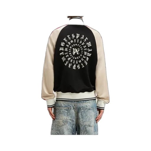 Monogram Embroidered High Neck Track Jacket