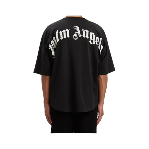 Curved-Logo Crewneck T-Shirt