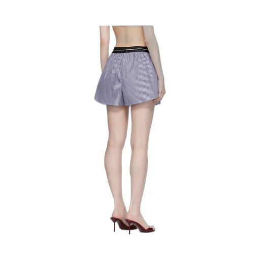 Logo Waistband Striped Shorts