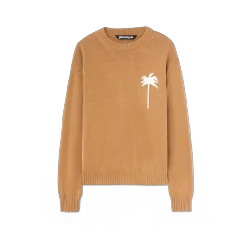 Palm Tree Intarsia Crewneck Knitted Jumper