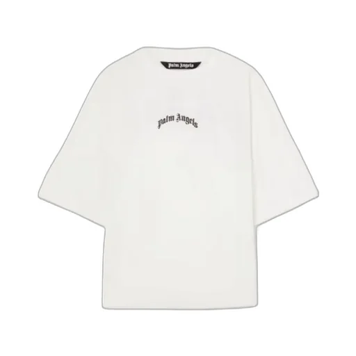 Curved-Logo Crewneck T-Shirt