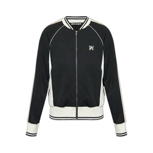 Pa Monogram Embroidered Zip-Up Sweatshirt