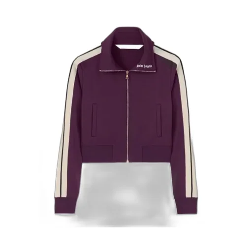 Logo Embroidered Zip-Up Cropped Jacket