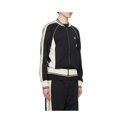 Pa Monogram Embroidered Zip-Up Sweatshirt