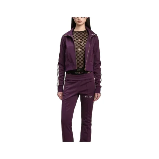 Logo Embroidered Zip-Up Cropped Jacket