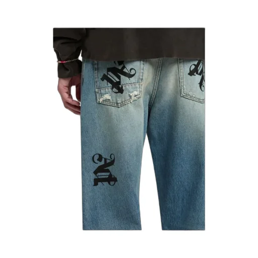Straight Leg Ripped Jeans