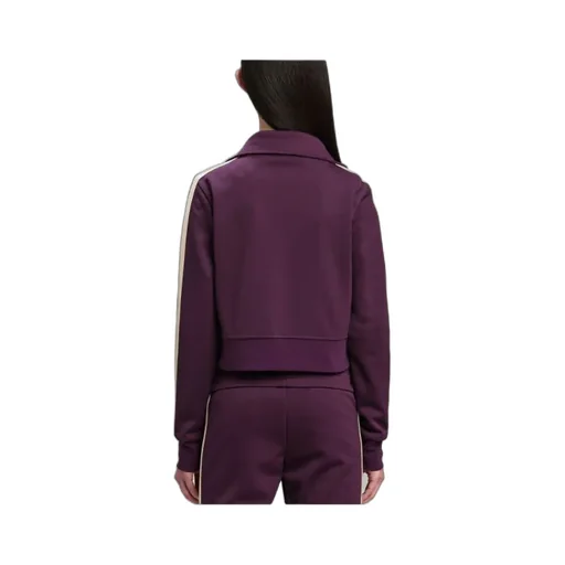 Logo Embroidered Zip-Up Cropped Jacket