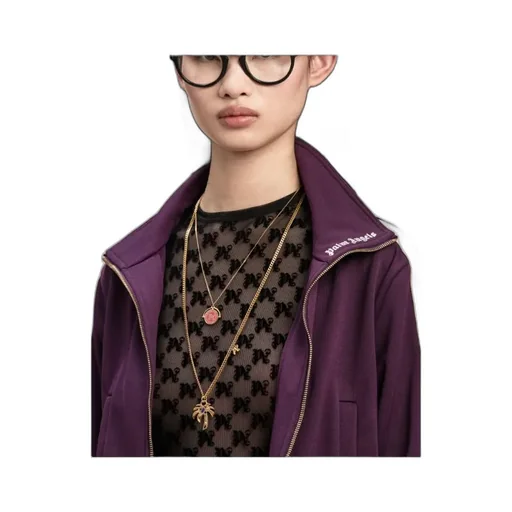 Logo Embroidered Zip-Up Cropped Jacket