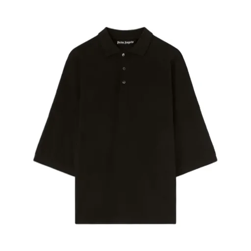 Logo Printed Drop Shoulder Polo Shirt