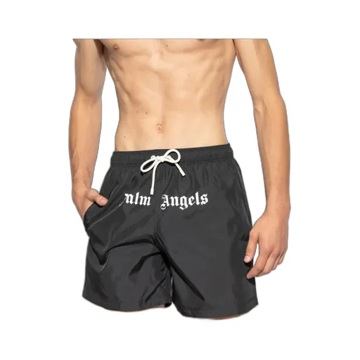 Logo Printed Drawstring Swim Shorts