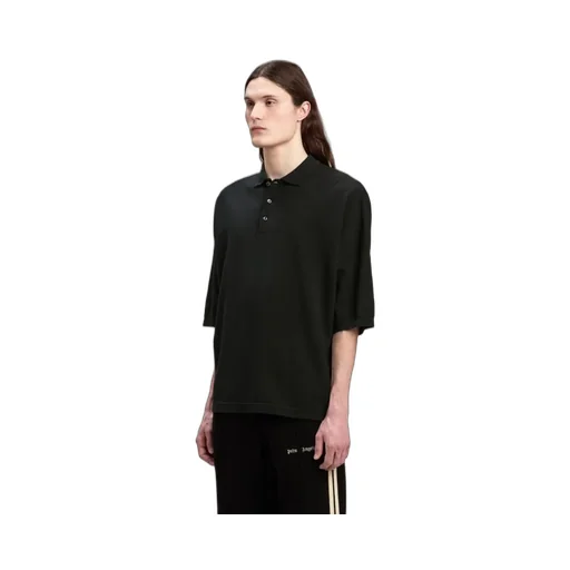 Logo Printed Drop Shoulder Polo Shirt