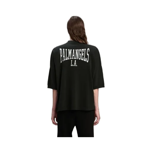 Logo Printed Drop Shoulder Polo Shirt