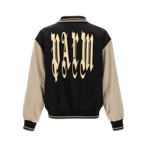 Buttoned Long-Sleeved Bomber Jacket