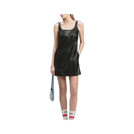 Logo Embroidered Sleeveless Mini Dress