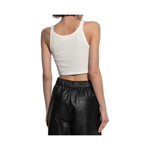 Logo Embroidered Cropped Top