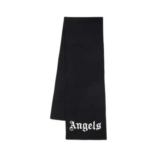Logo Embroidered Knitted Rectangular Scarf
