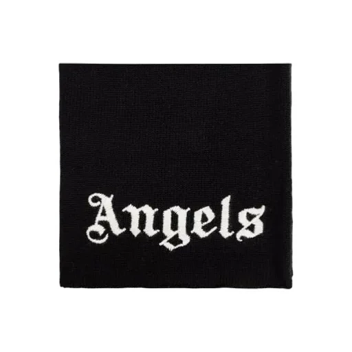 Logo Embroidered Knitted Rectangular Scarf