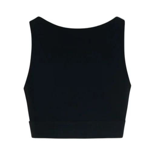 Logo Embroidered Cropped Top