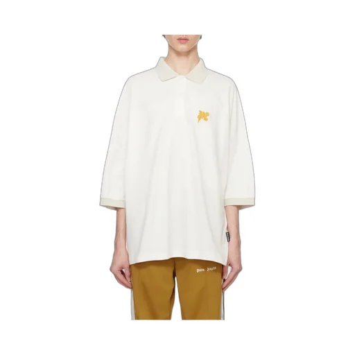 Logo Printed Drop Shoulder Polo Shirt