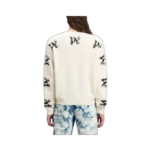 Monogram Print Crewneck Knit Jumper