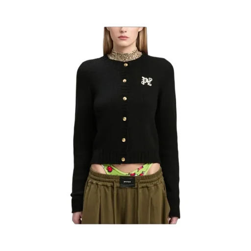 Monogram Intarsia Knitted Cardigan
