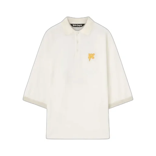Logo Printed Drop Shoulder Polo Shirt