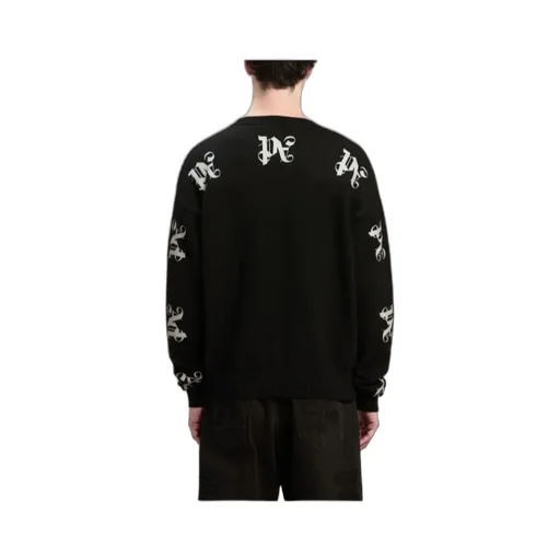 Monogram Print Crewneck Knit Jumper