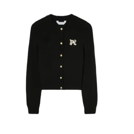 Monogram Intarsia Knitted Cardigan