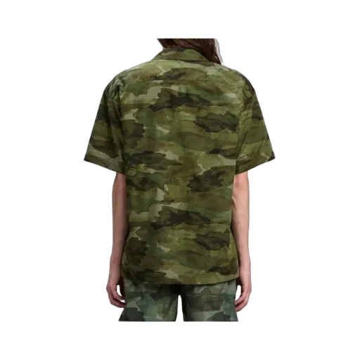 Camouflage Printed Short Sleeved Shirt