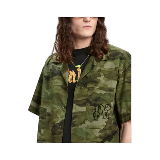 Camouflage Printed Short Sleeved Shirt