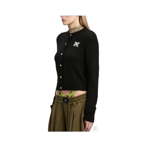 Monogram Intarsia Knitted Cardigan
