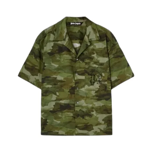 Camouflage Printed Short Sleeved Shirt