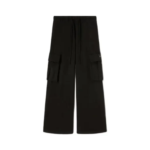 Wide Leg Drawstring Cargo Pants