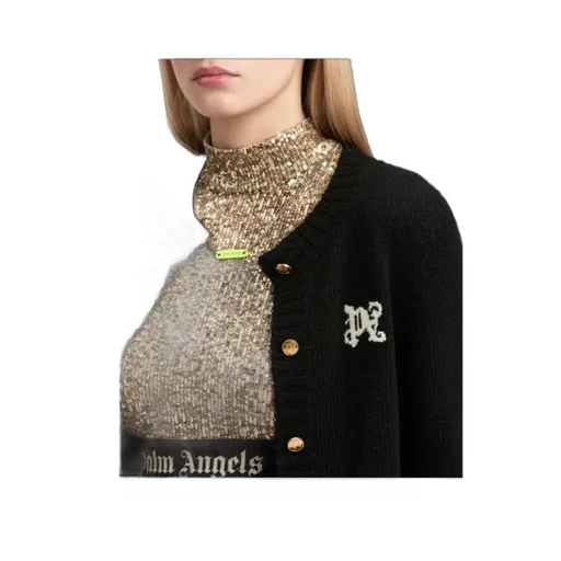 Monogram Intarsia Knitted Cardigan