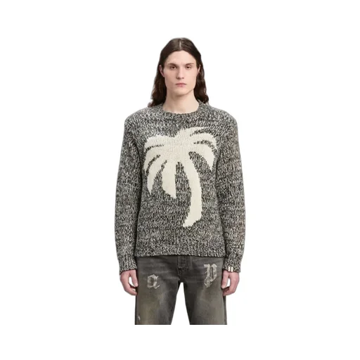 Palm Intarsia Crewneck Knitted Jumper