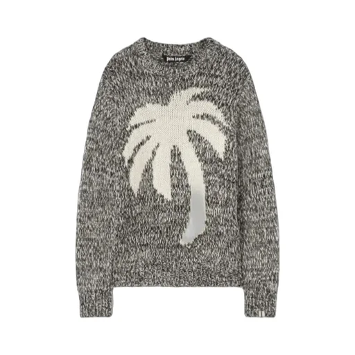 Palm Intarsia Crewneck Knitted Jumper