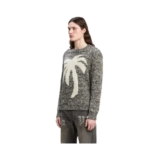 Palm Intarsia Crewneck Knitted Jumper