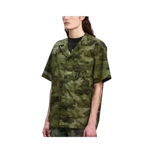 Camouflage Printed Short Sleeved Shirt