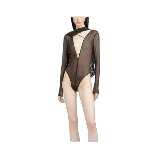 Le Abanaba Semi-Sheer Bodysuit