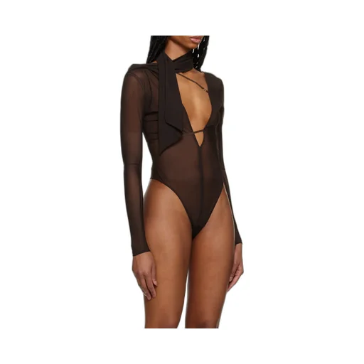 Le Abanaba Semi-Sheer Bodysuit