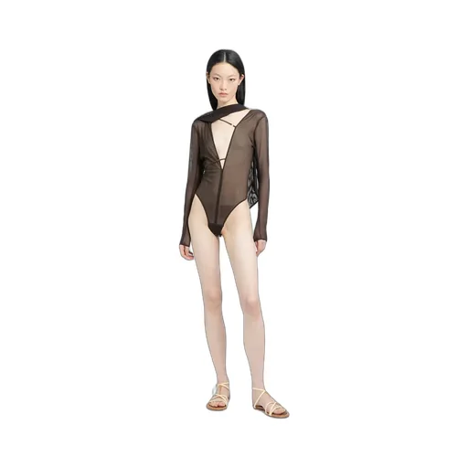 Le Abanaba Semi-Sheer Bodysuit