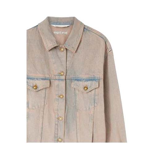 Overdye-Wash Buttoned Denim Jacket