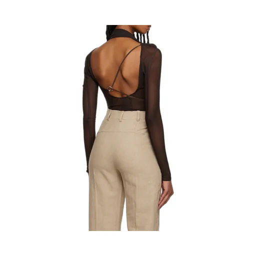 Le Abanaba Semi-Sheer Bodysuit