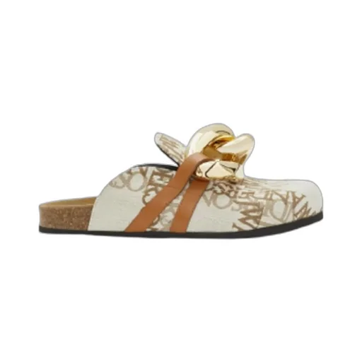 Chain Detailed Slip-On Mules