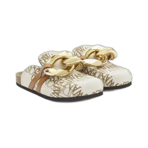 Chain Detailed Slip-On Mules