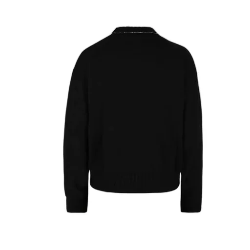 Curved Logo Knitted Crewneck Jumper