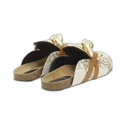 Chain Detailed Slip-On Mules