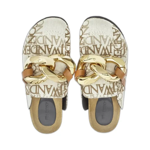 Chain Detailed Slip-On Mules